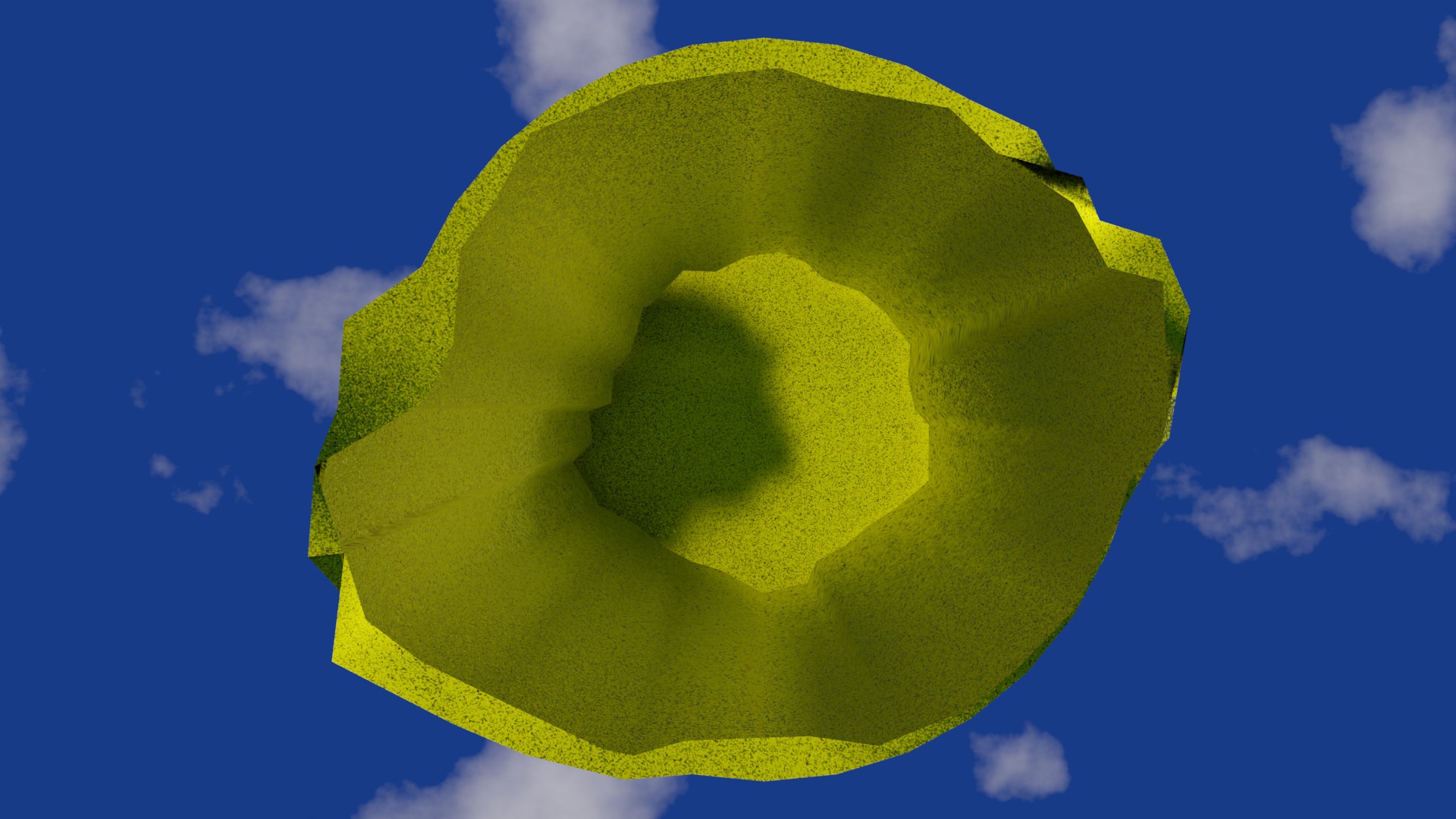 Vase in rough gold material damaged shape  Low-poly 3D model_10