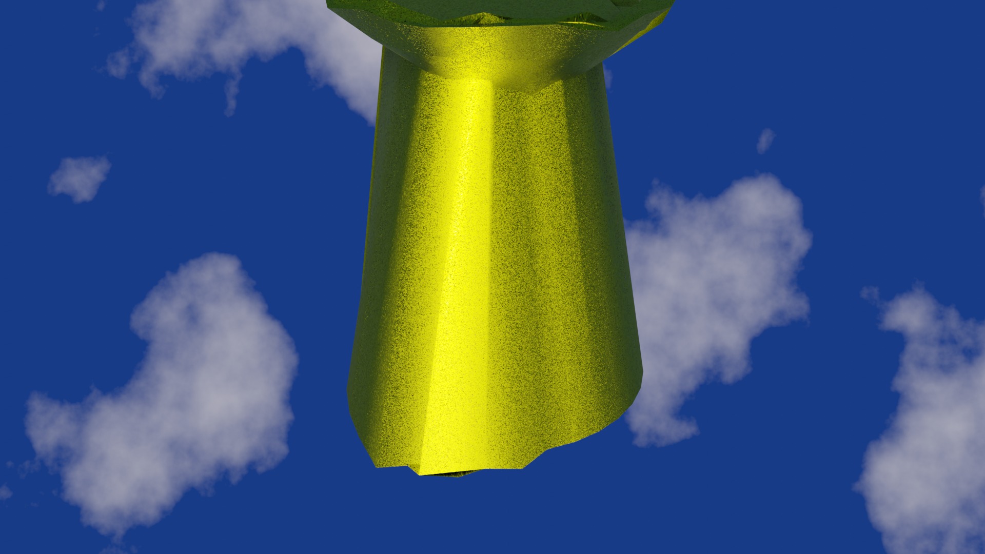 Vase in rough gold material damaged shape  Low-poly 3D model_13