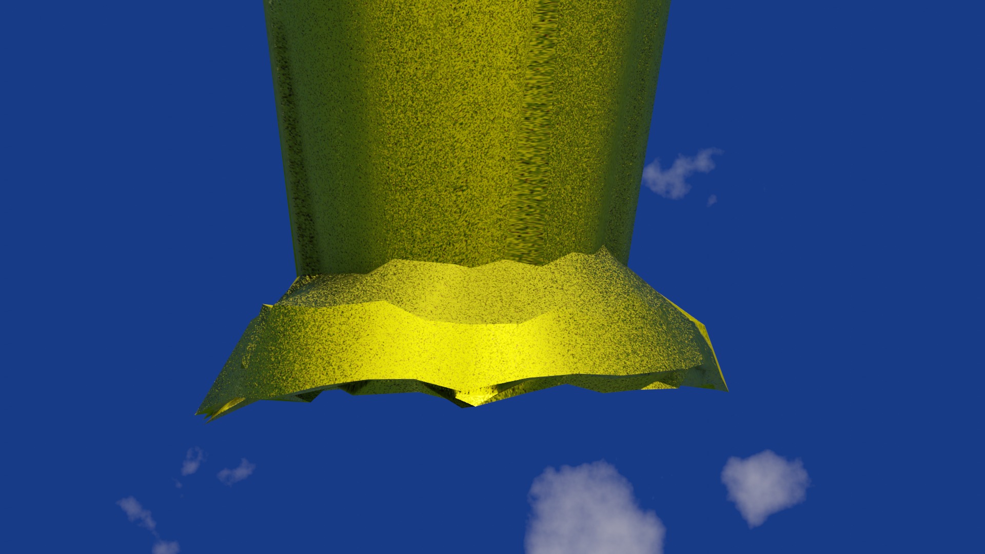 Vase in rough gold material damaged shape  Low-poly 3D model_5