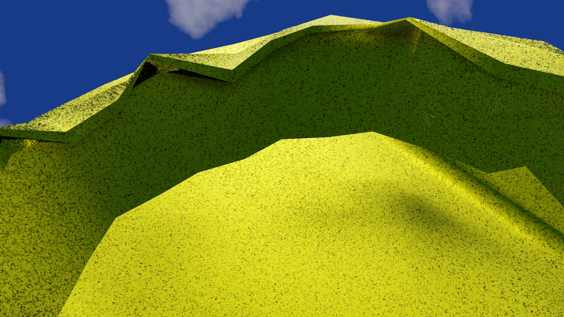 Vase in rough gold material damaged shape  Low-poly 3D model_20