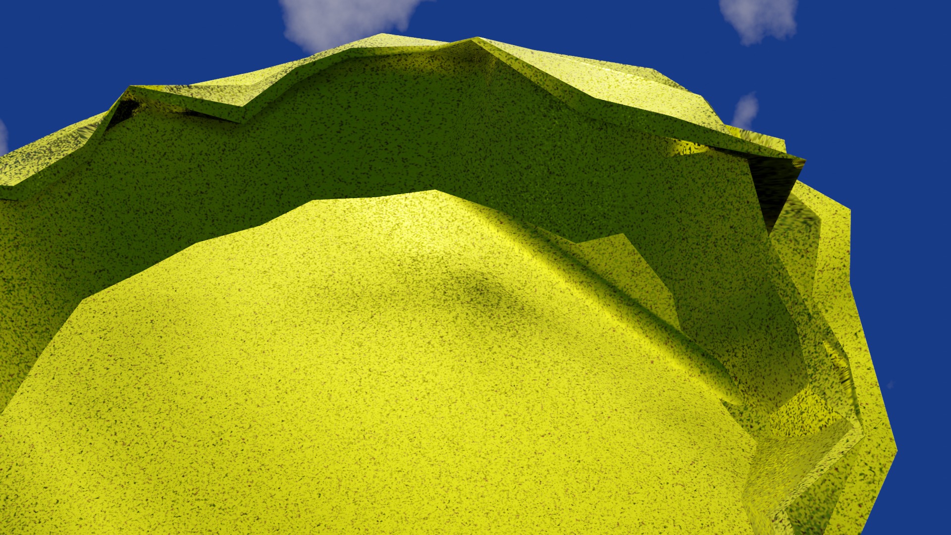 Vase in rough gold material damaged shape  Low-poly 3D model_21