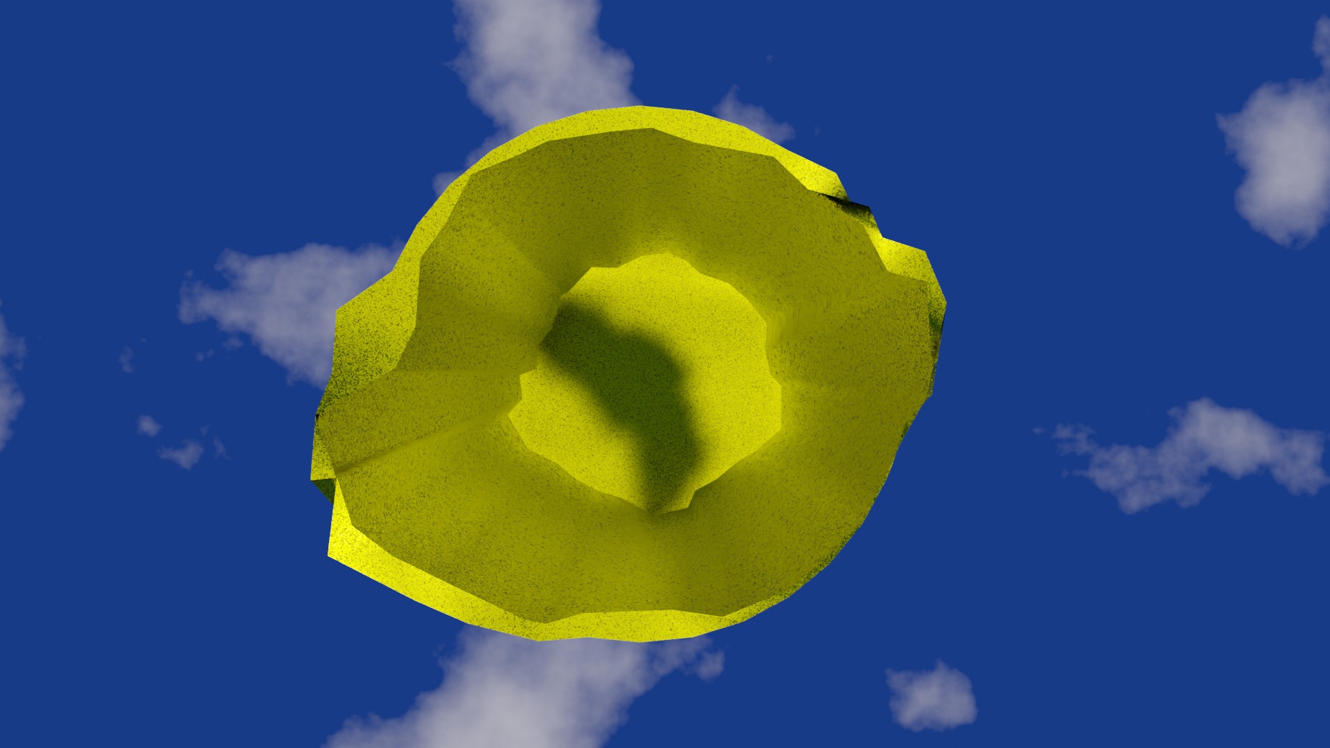 Vase in rough gold material damaged shape  Low-poly 3D model_8