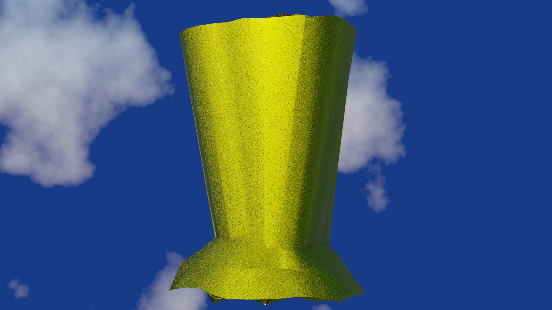 Vase in rough gold material damaged shape  Low-poly 3D model_1