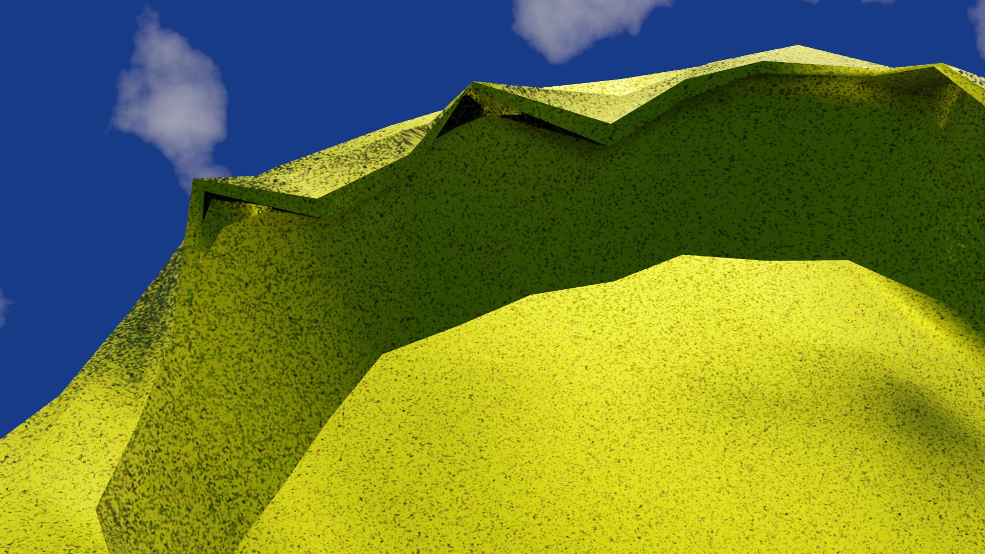 Vase in rough gold material damaged shape  Low-poly 3D model_19