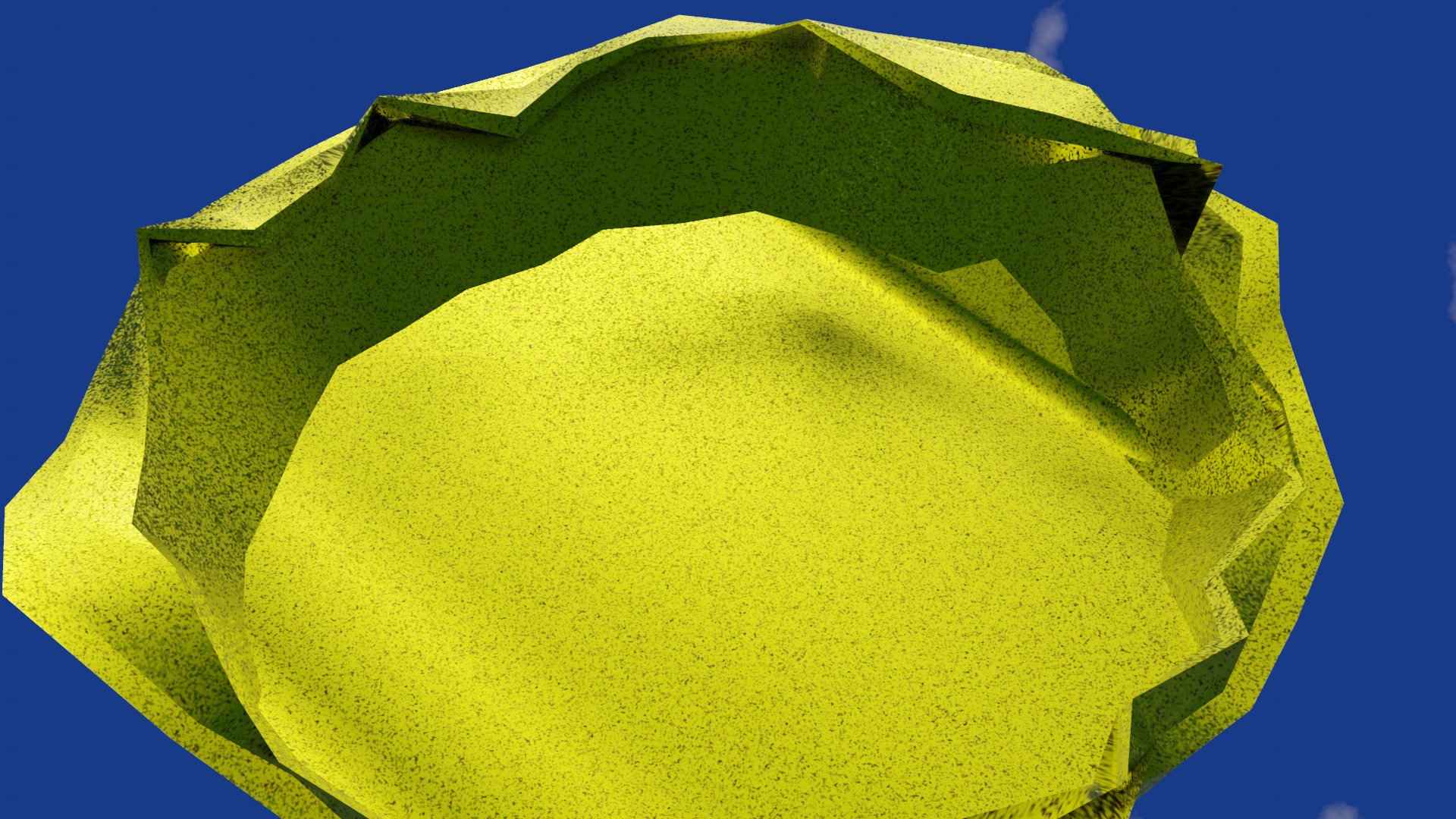 Vase in rough gold material damaged shape  Low-poly 3D model_17