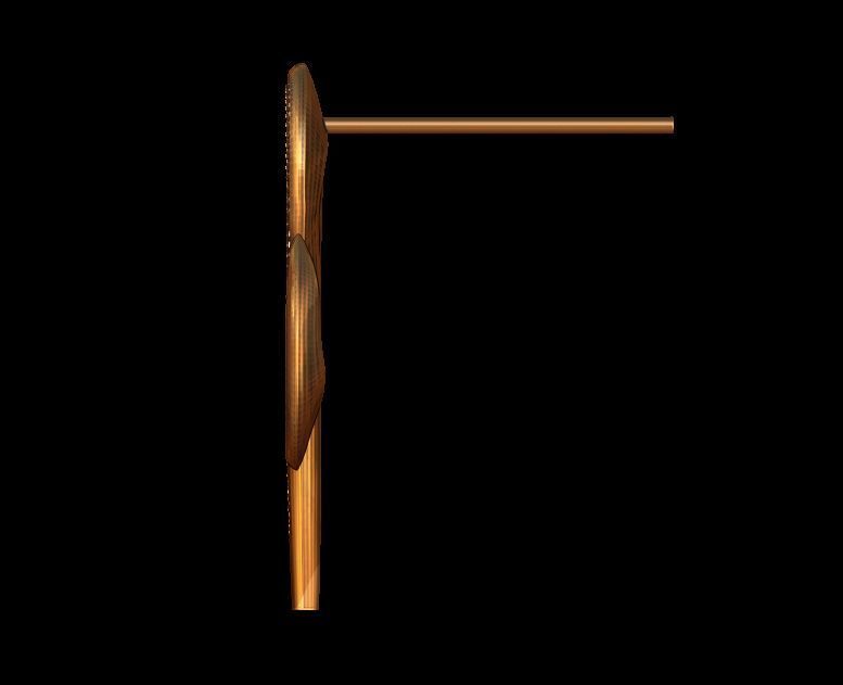 Elegant Curve Earrings 3D print model_12