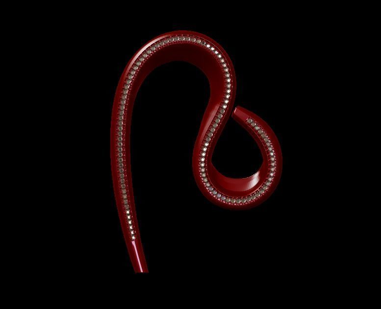 Elegant Curve Earrings 3D print model_15