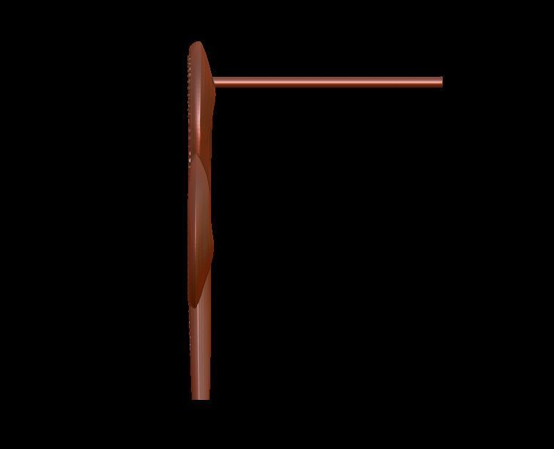 Elegant Curve Earrings 3D print model_5