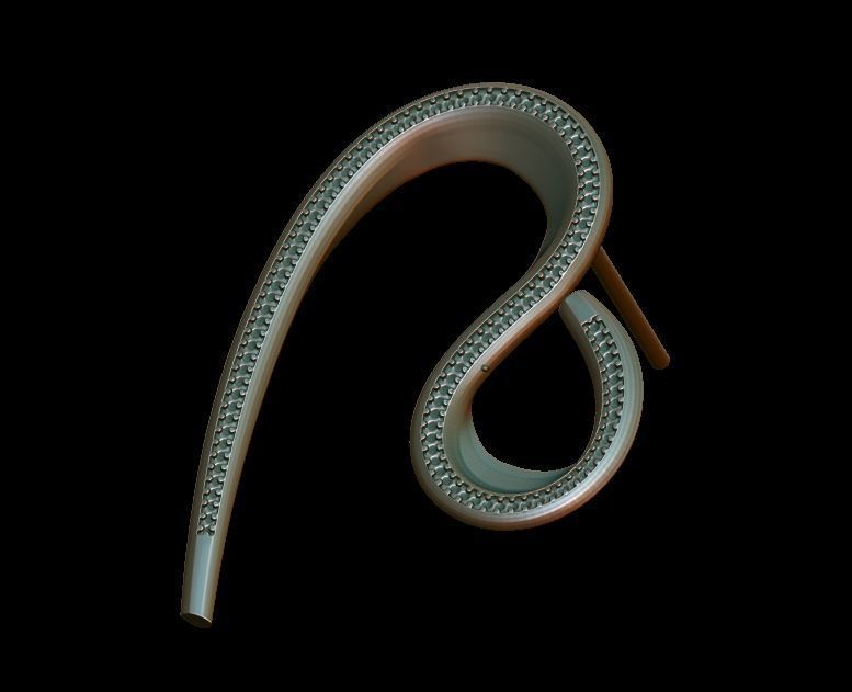 Elegant Curve Earrings 3D print model_20