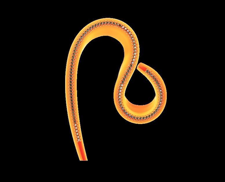 Elegant Curve Earrings 3D print model_13