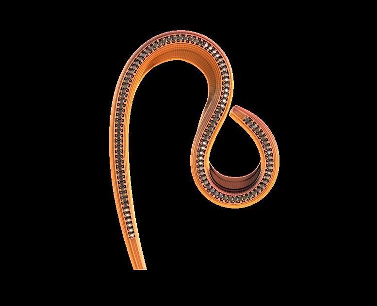 Elegant Curve Earrings 3D print model_23