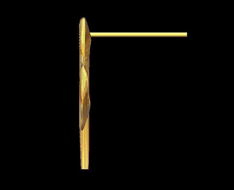 Elegant Curve Earrings 3D print model_22