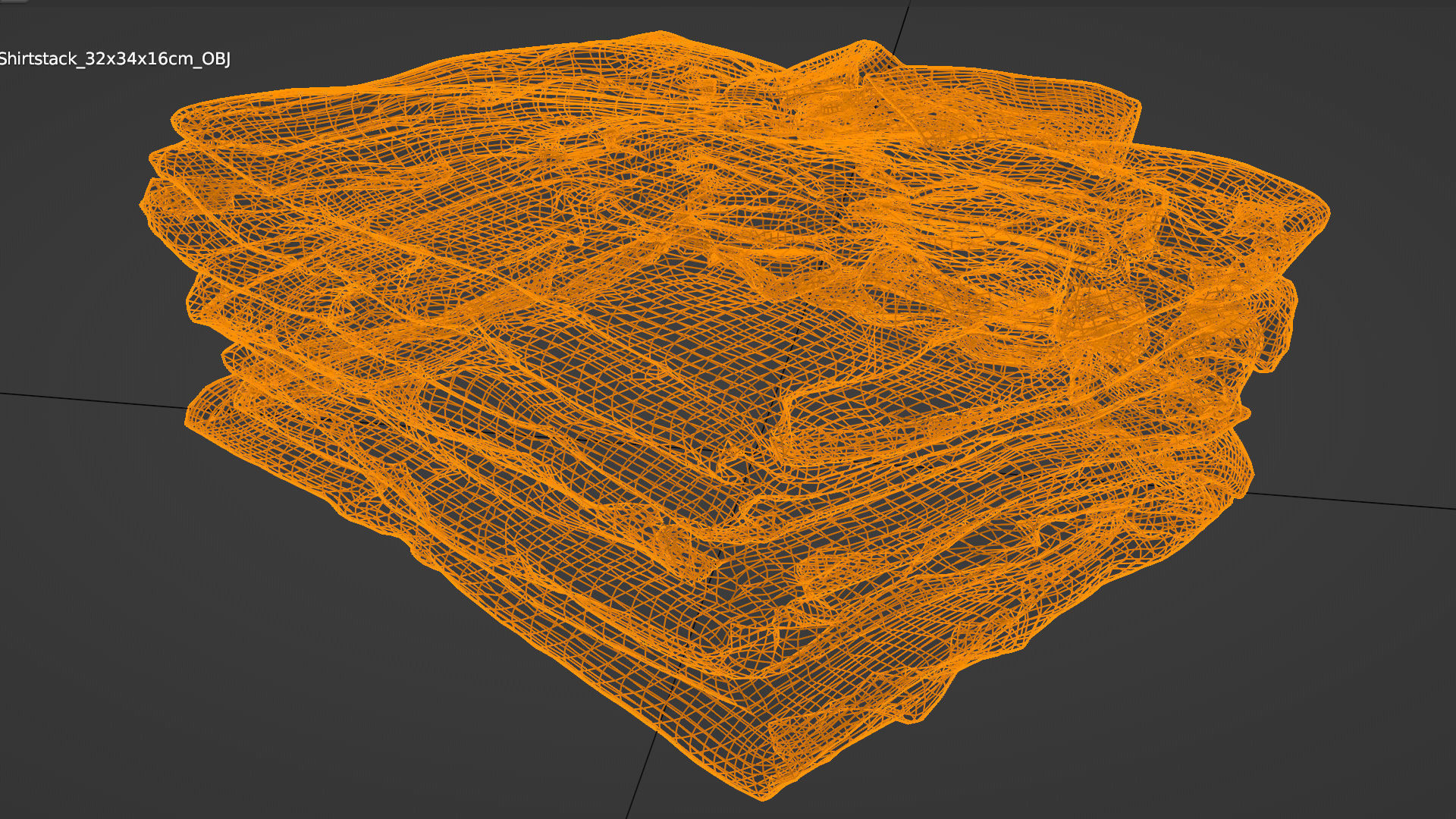 Pile or stack of folded shirts polo Generic casual clothing  3D model_6