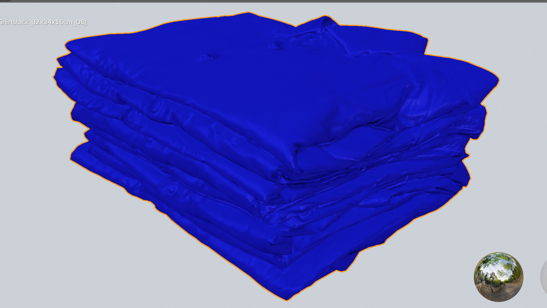 Pile or stack of folded shirts polo Generic casual clothing  3D model_5