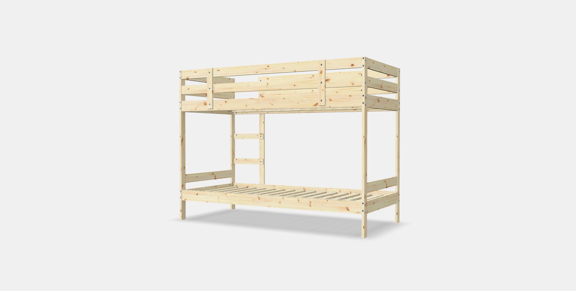 MYDAL Bunk bed frame Low-poly 3D model_6