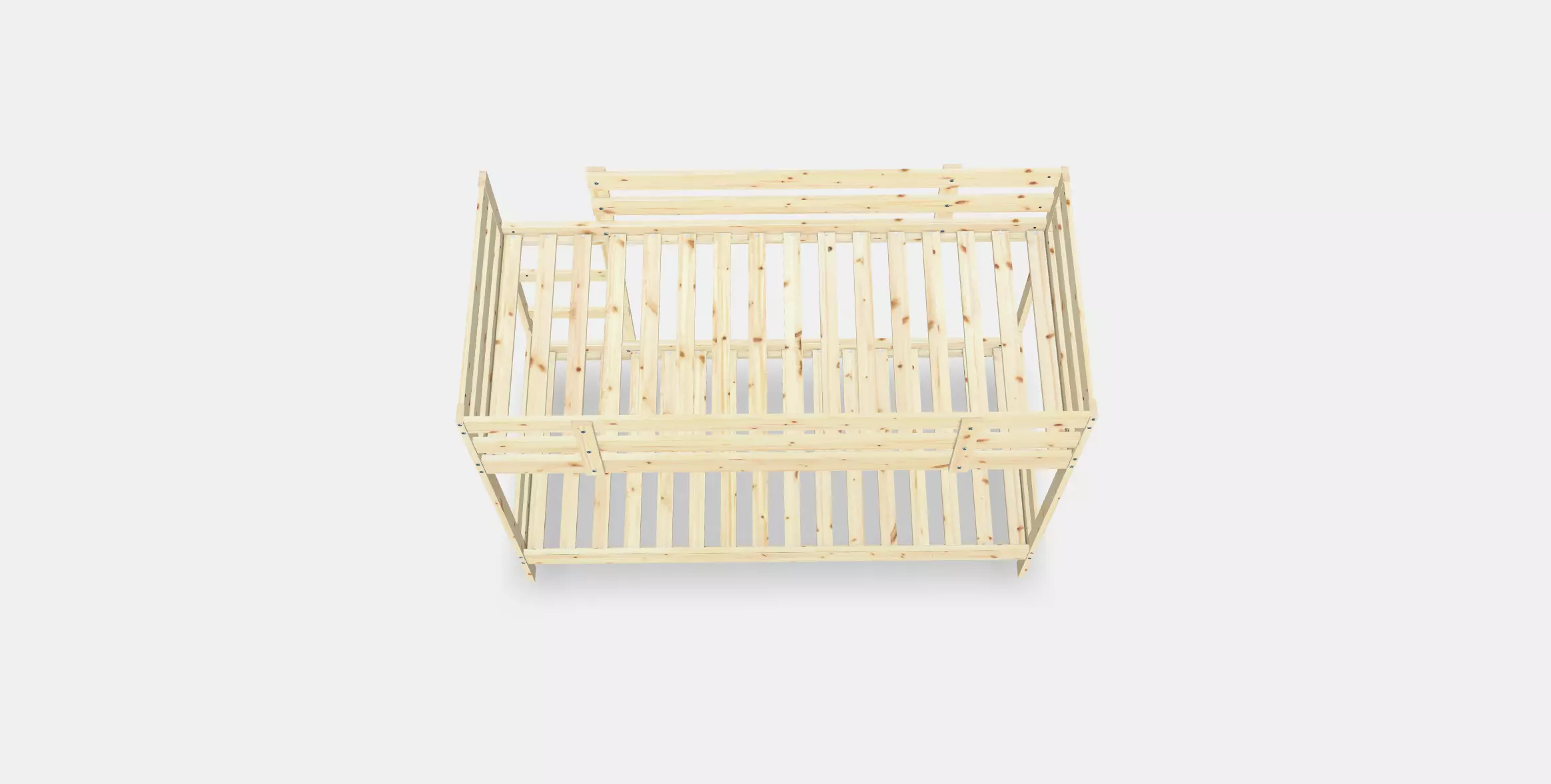 MYDAL Bunk bed frame Low-poly 3D model_0