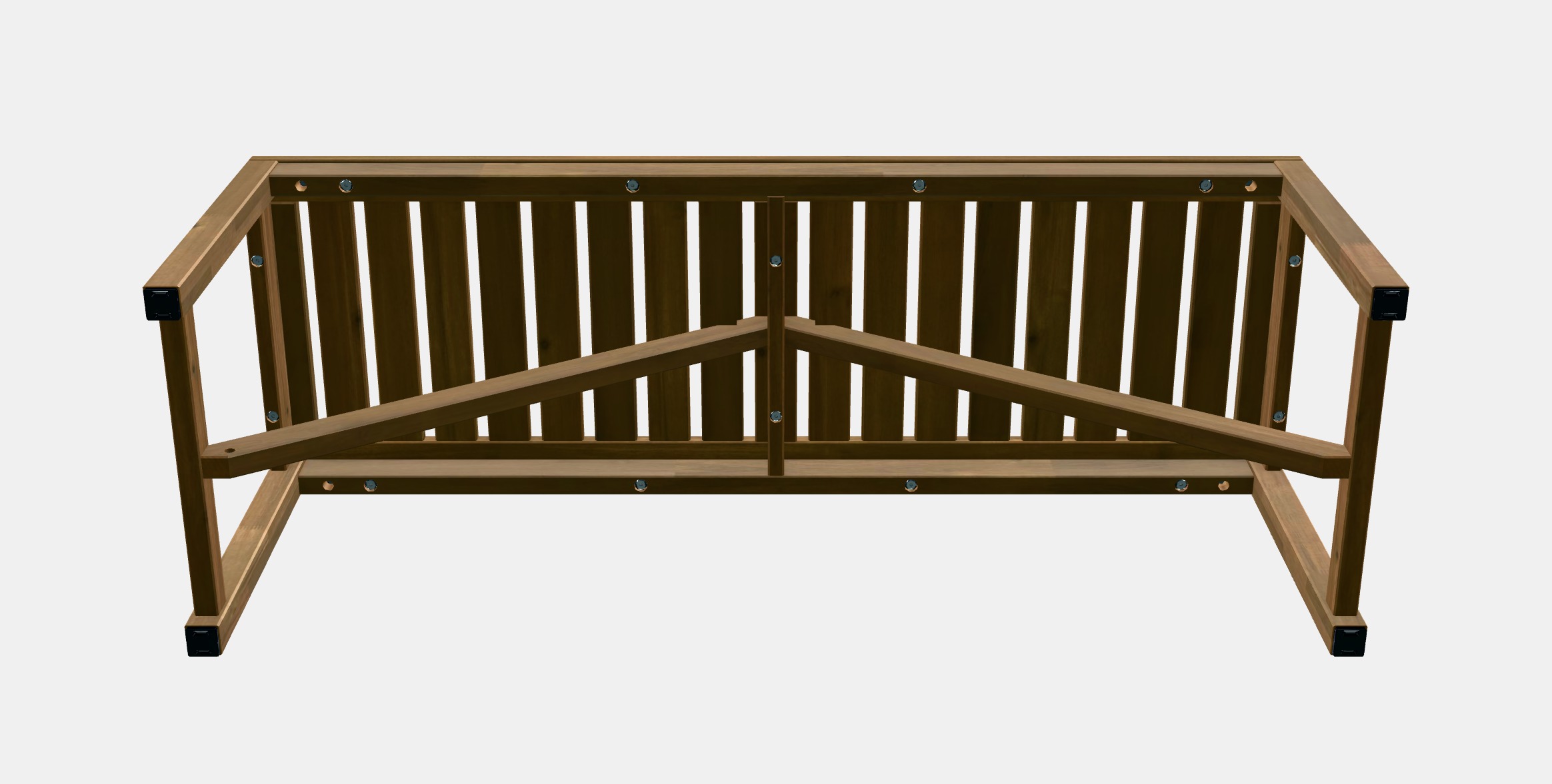 NAMMARO Bench outdoor Low-poly 3D model_8