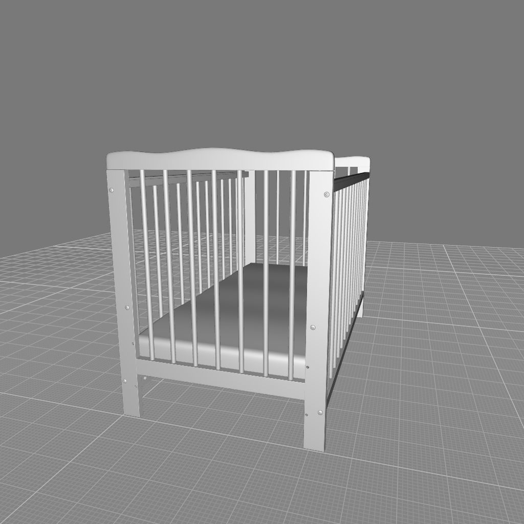 Journey Jameson Cot - Mattress 3D model_7