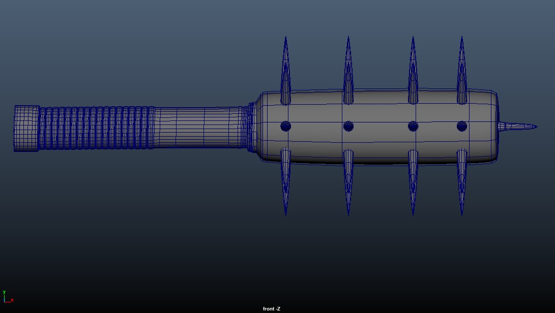 WW1 Trench Club 3D model_1