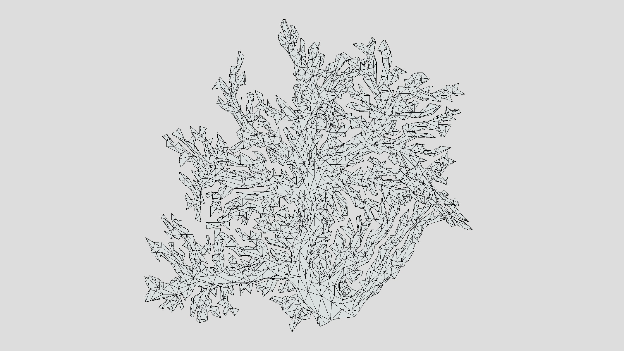 Fire coral Low Poly Low-poly 3D model_1