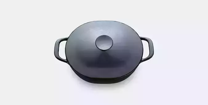 VARDAGEN Casserole with lid Low-poly 3D model