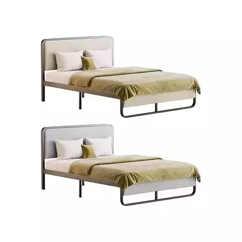 Allewie Queen Size Metal Platform Bed