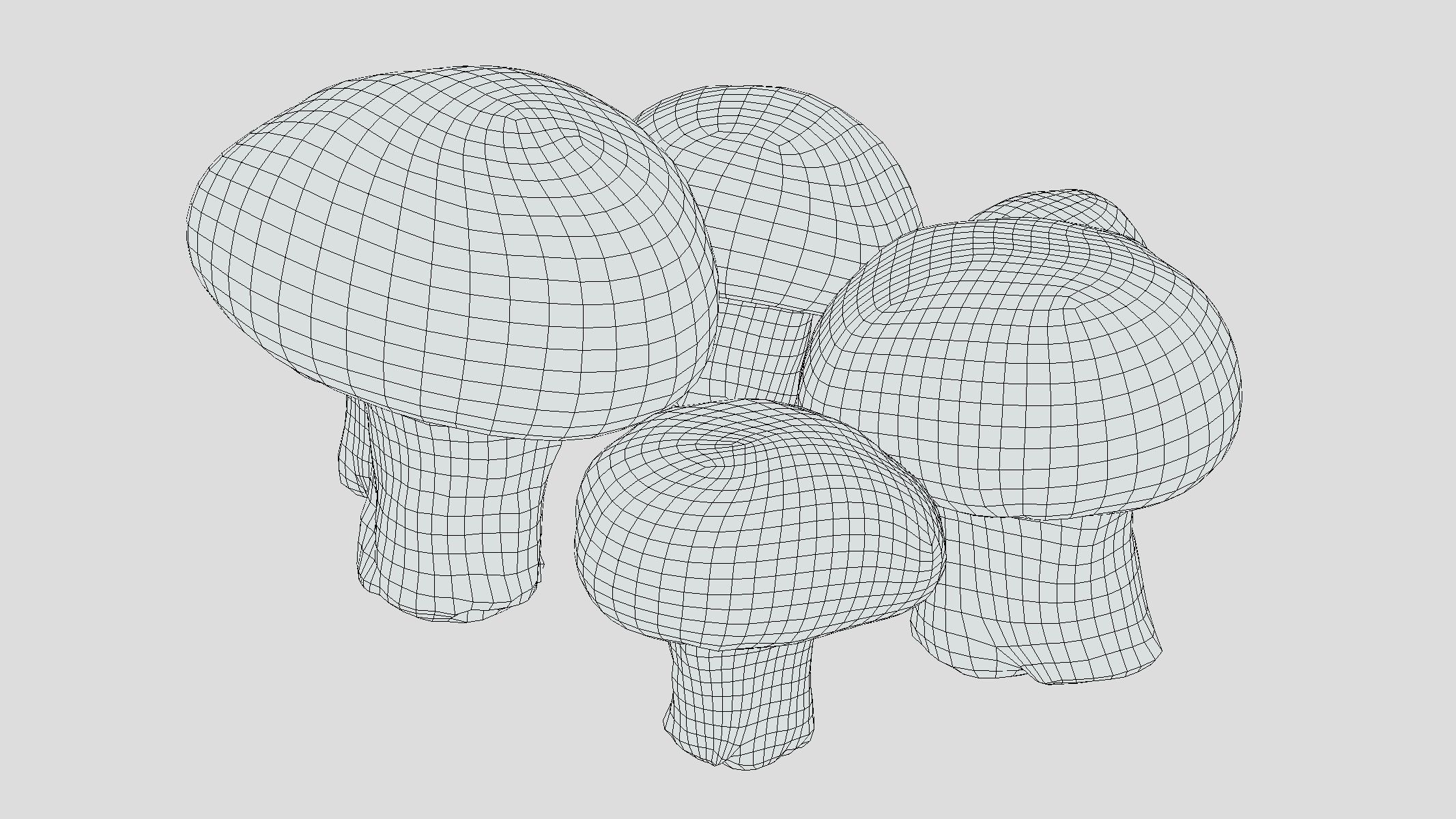 Fresh Mushroom 2 Low Poly Low-poly 3D model_7
