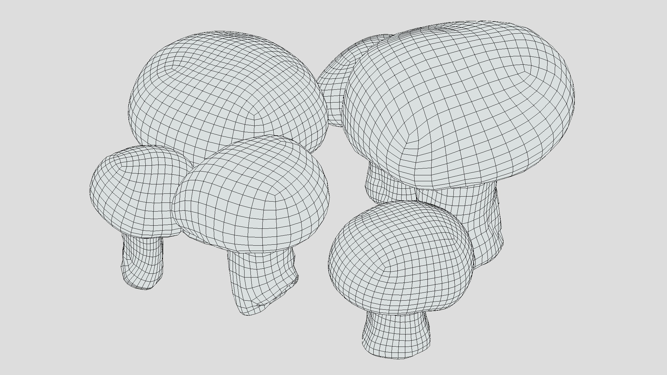 Fresh Mushroom 2 Low Poly Low-poly 3D model_3