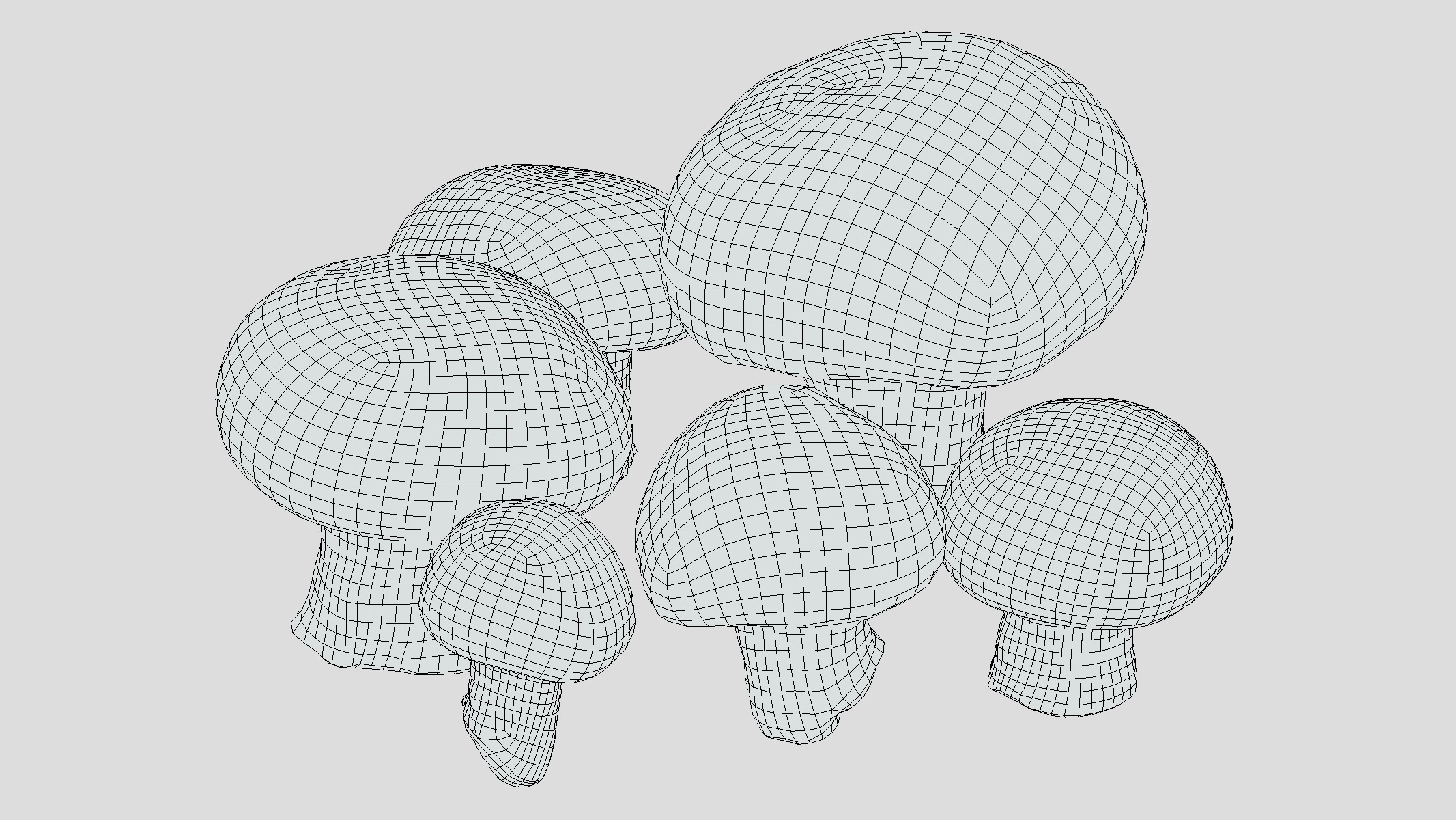 Fresh Mushroom 2 Low Poly Low-poly 3D model_1