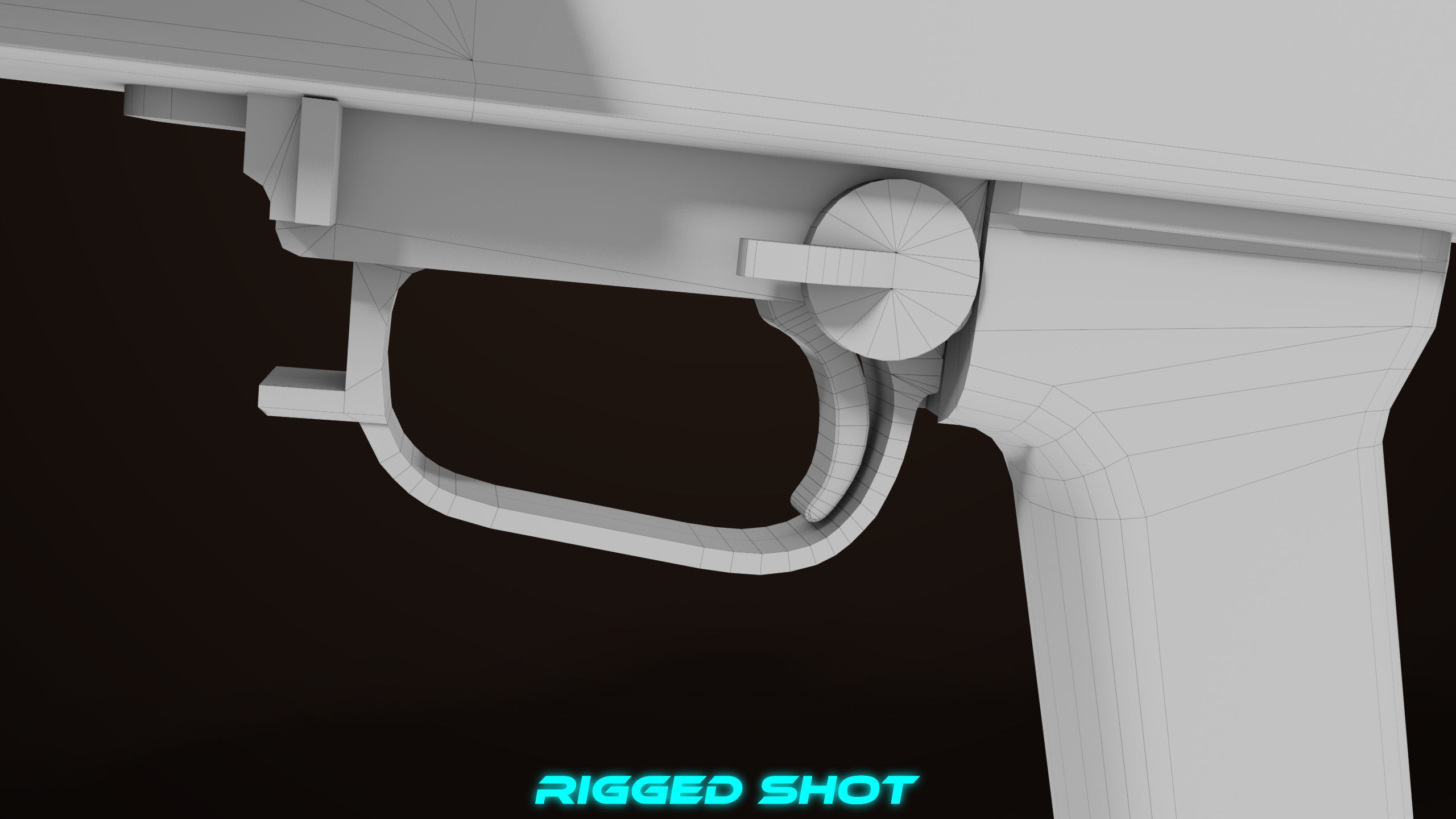 Machine Gun 11 Wood handle All PBR Unity UE Textures Low-poly 3D model_66