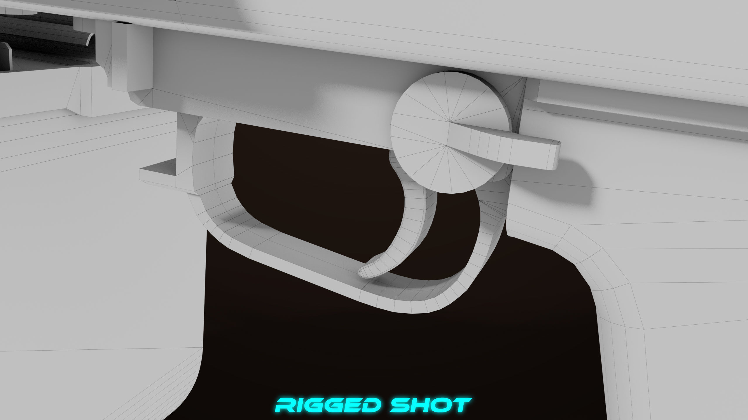 Machine Gun 11 Wood handle All PBR Unity UE Textures Low-poly 3D model_63