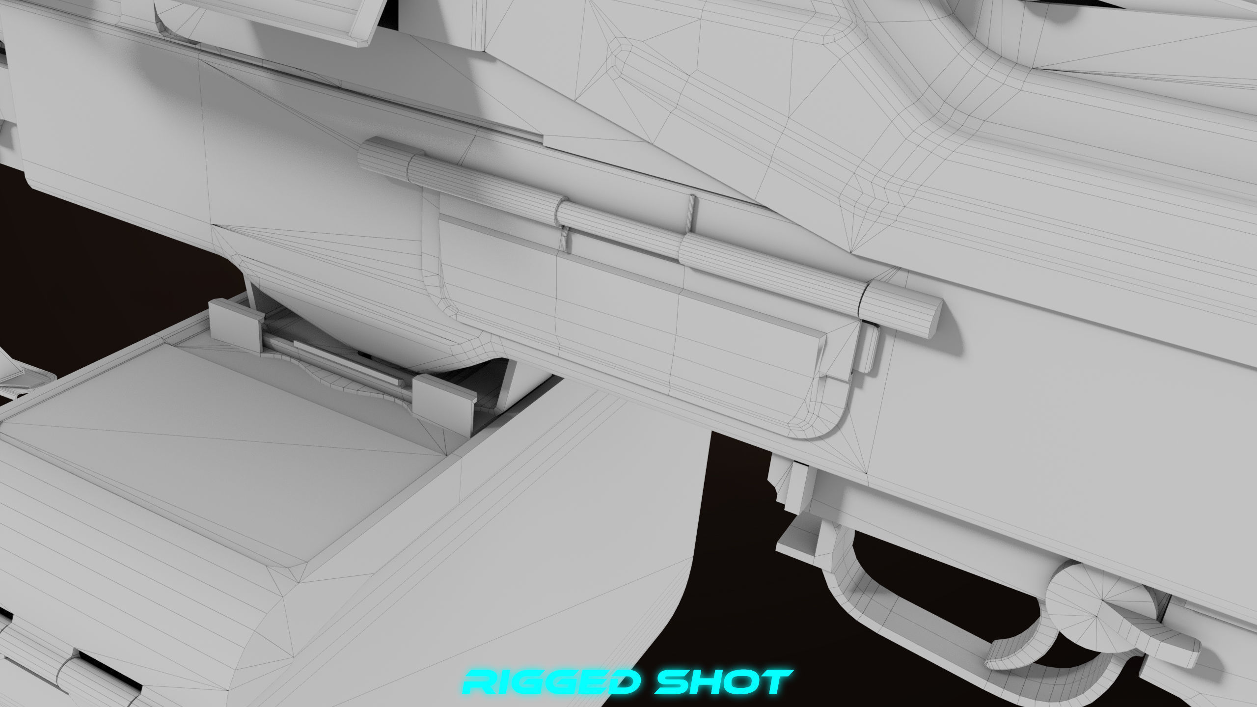 Machine Gun 11 Wood handle All PBR Unity UE Textures Low-poly 3D model_61