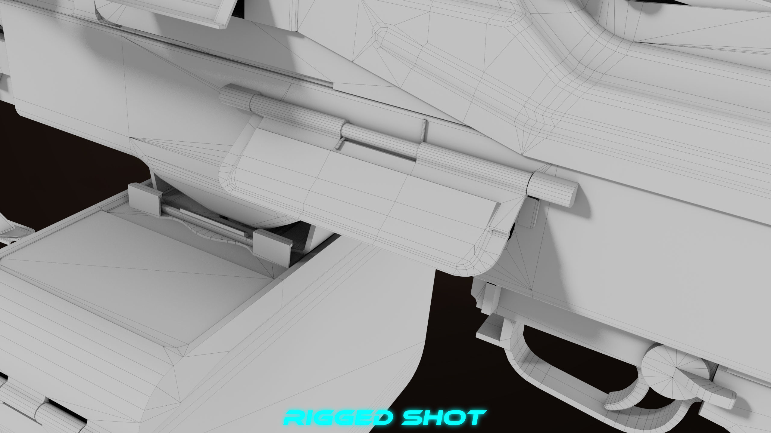 Machine Gun 11 Wood handle All PBR Unity UE Textures Low-poly 3D model_62