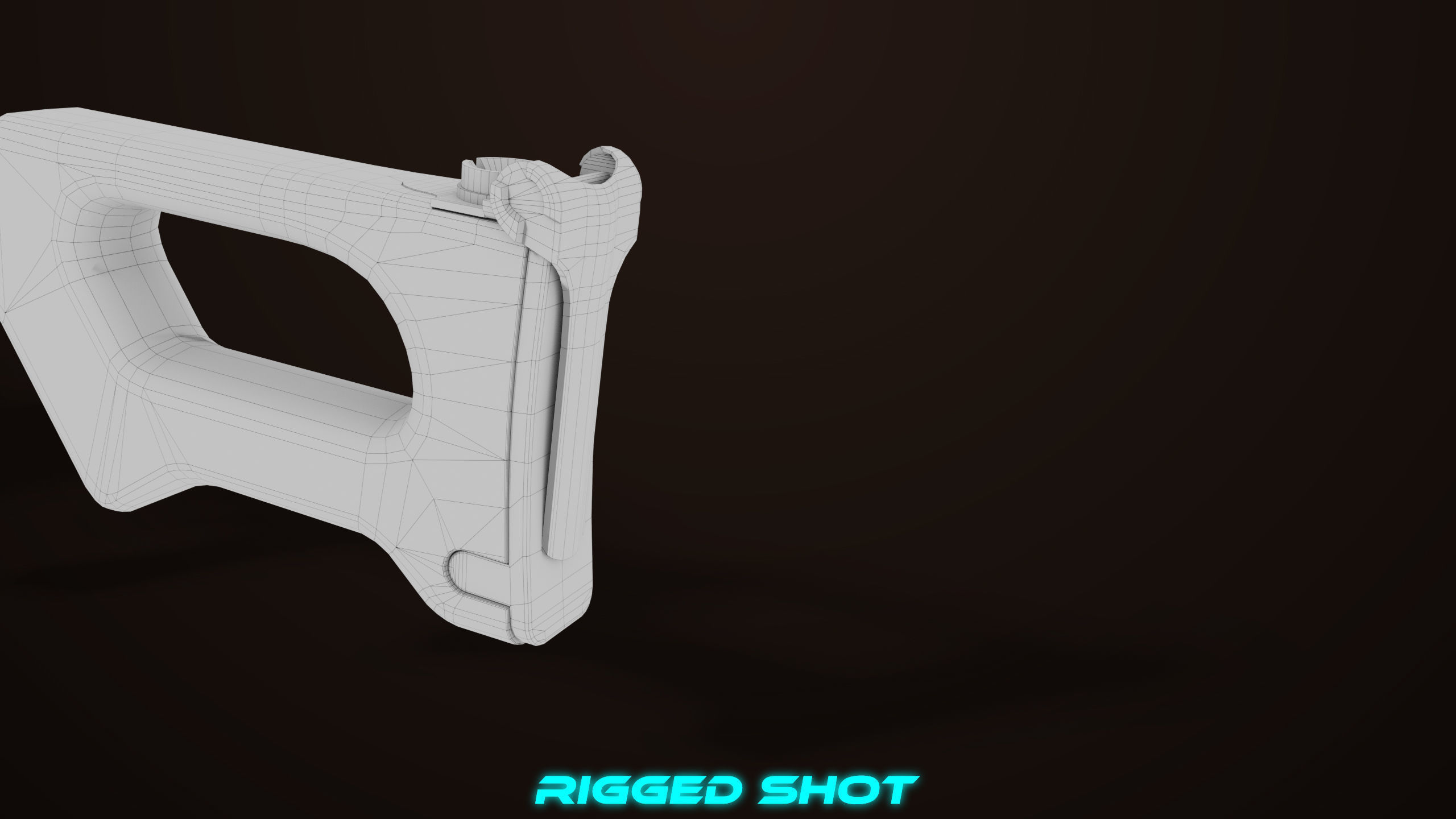 Machine Gun 11 Wood handle All PBR Unity UE Textures Low-poly 3D model_51