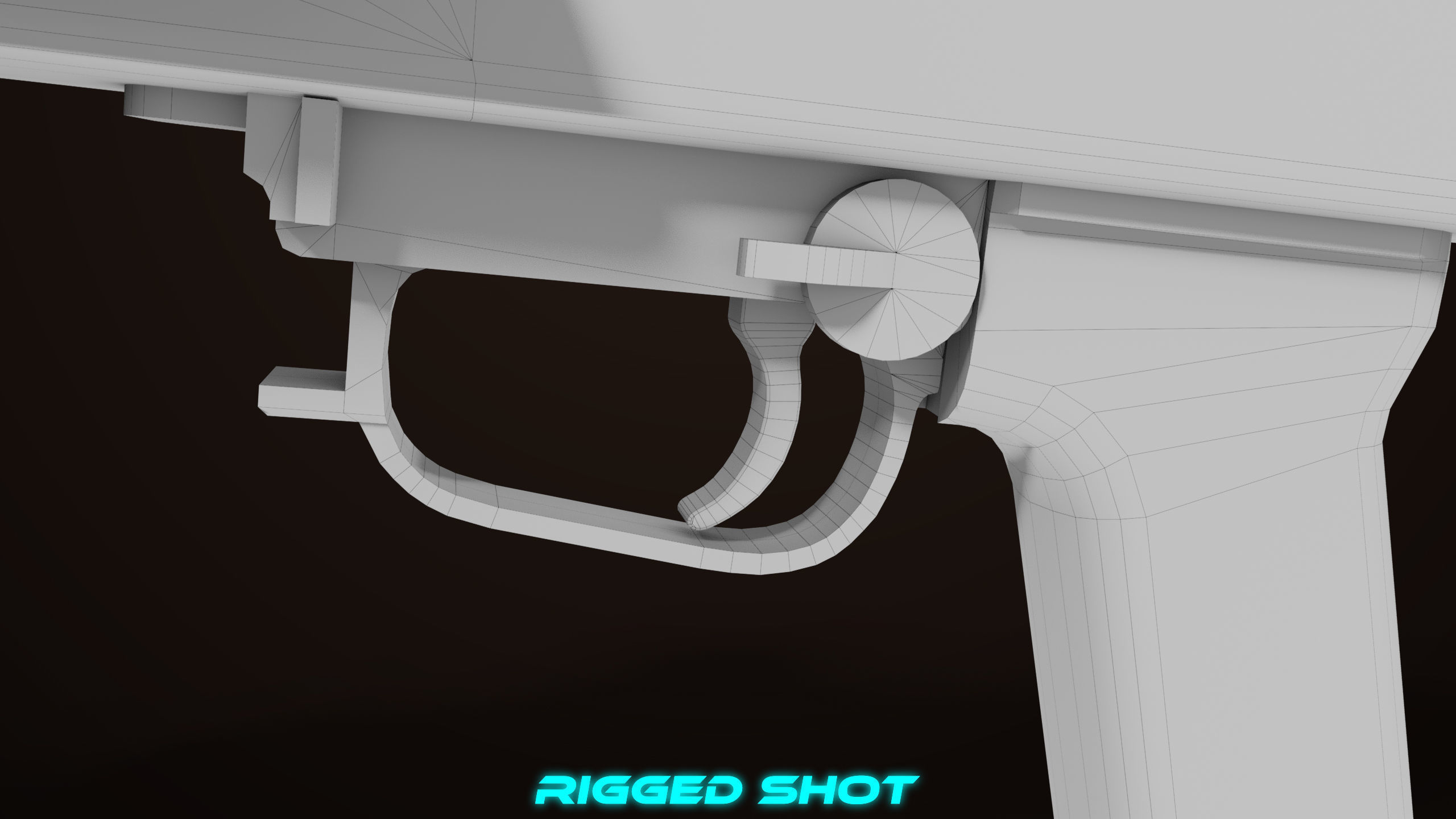 Machine Gun 11 Wood handle All PBR Unity UE Textures Low-poly 3D model_65