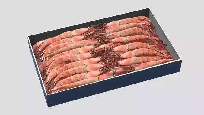 Frozen Seafood Pack Low Poly Low-poly 3D model