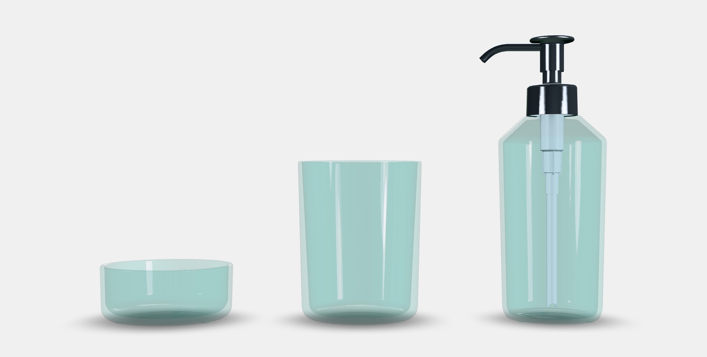 SKISSEN 3-piece bathroom set Low-poly 3D model_15