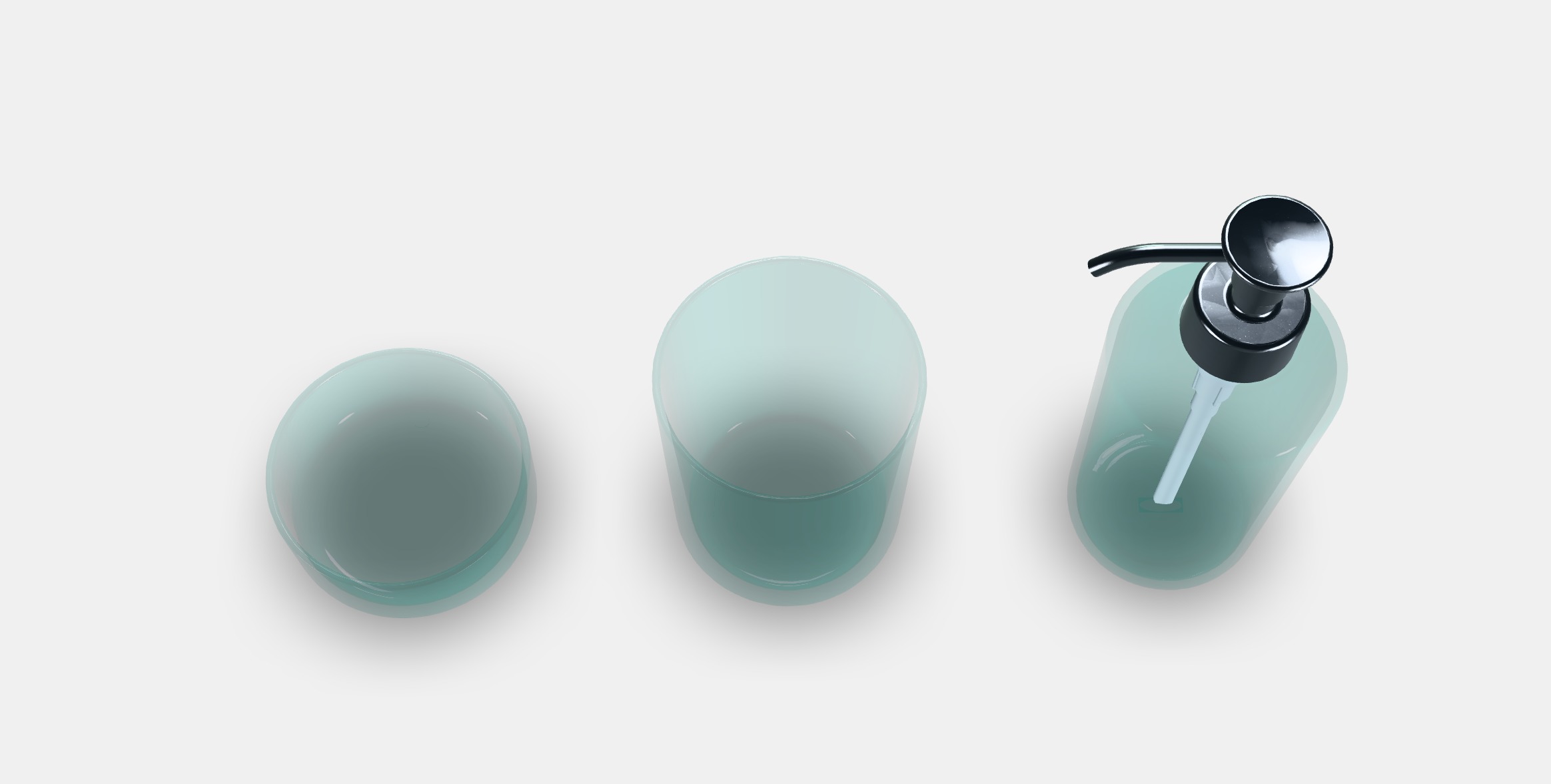 SKISSEN 3-piece bathroom set Low-poly 3D model_4