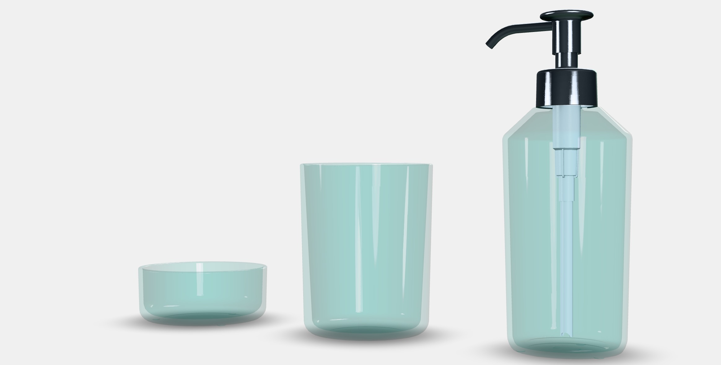 SKISSEN 3-piece bathroom set Low-poly 3D model_6