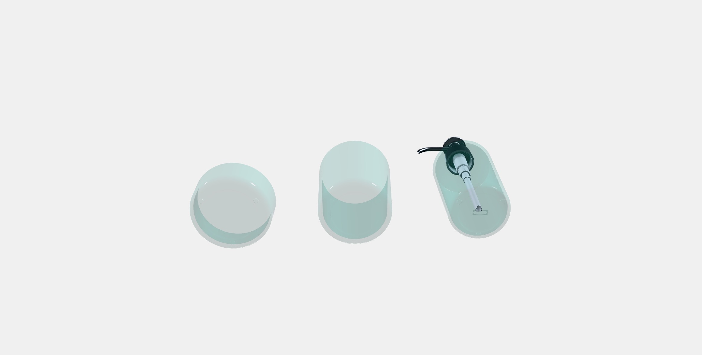 SKISSEN 3-piece bathroom set Low-poly 3D model_7