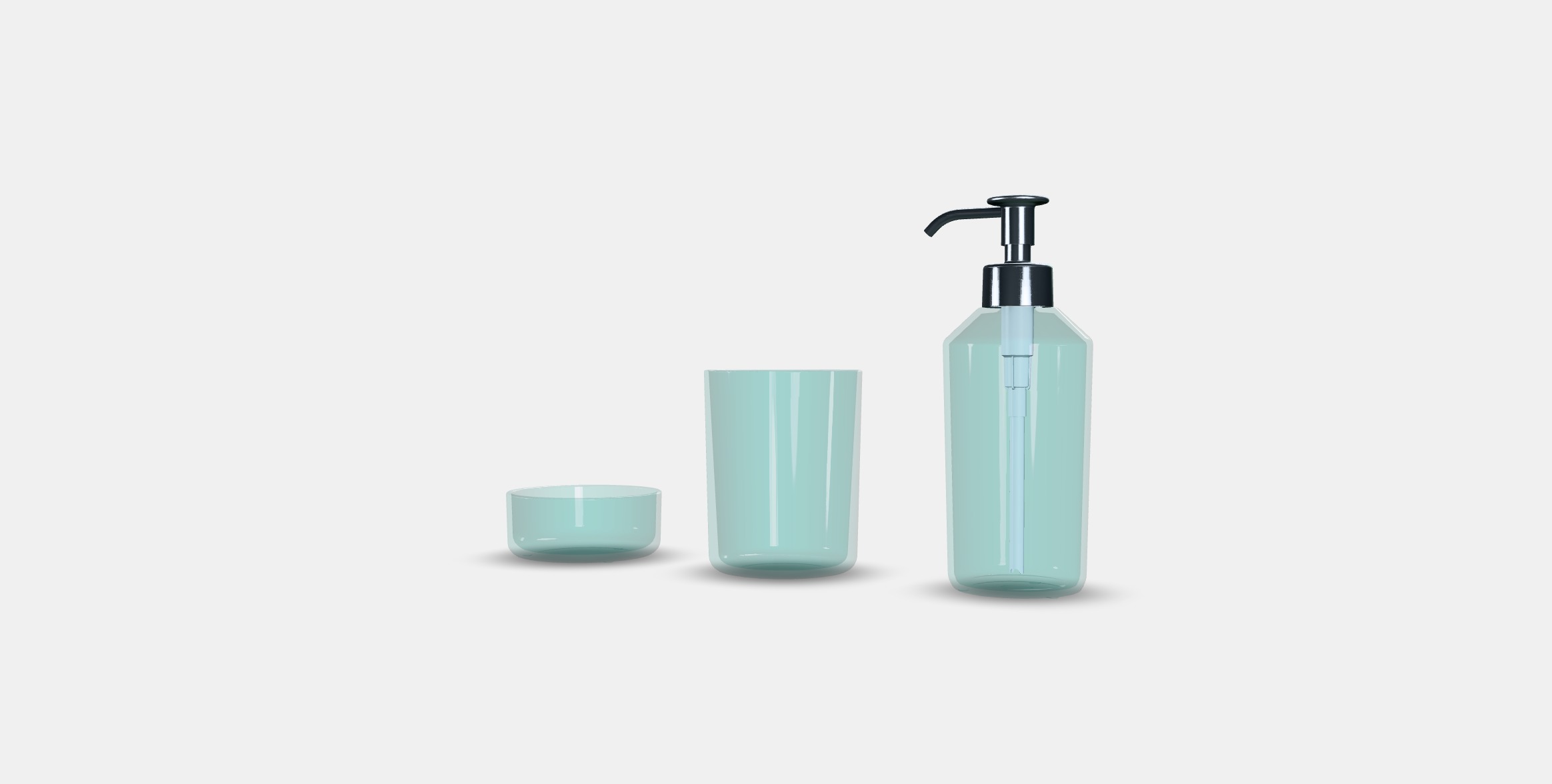 SKISSEN 3-piece bathroom set Low-poly 3D model_5