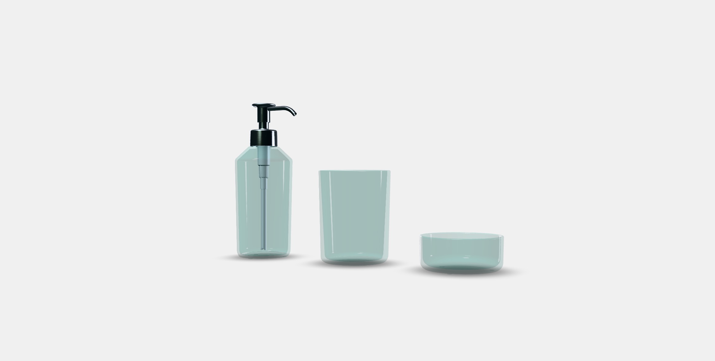SKISSEN 3-piece bathroom set Low-poly 3D model_12