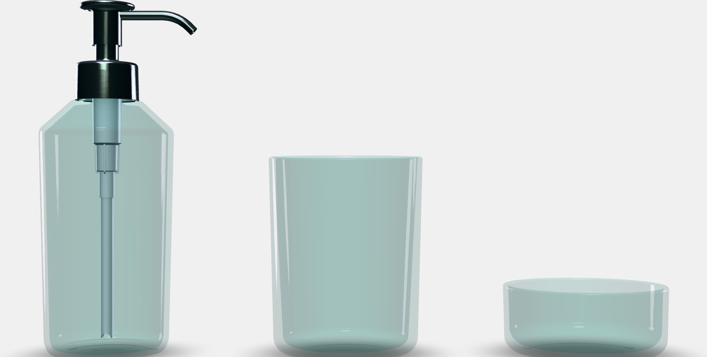 SKISSEN 3-piece bathroom set Low-poly 3D model_11