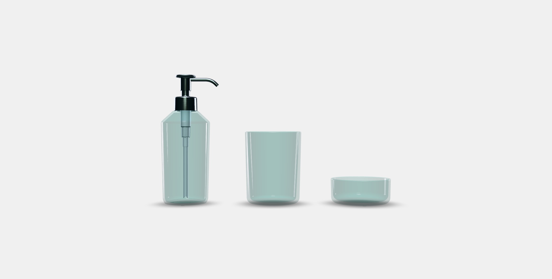 SKISSEN 3-piece bathroom set Low-poly 3D model_10