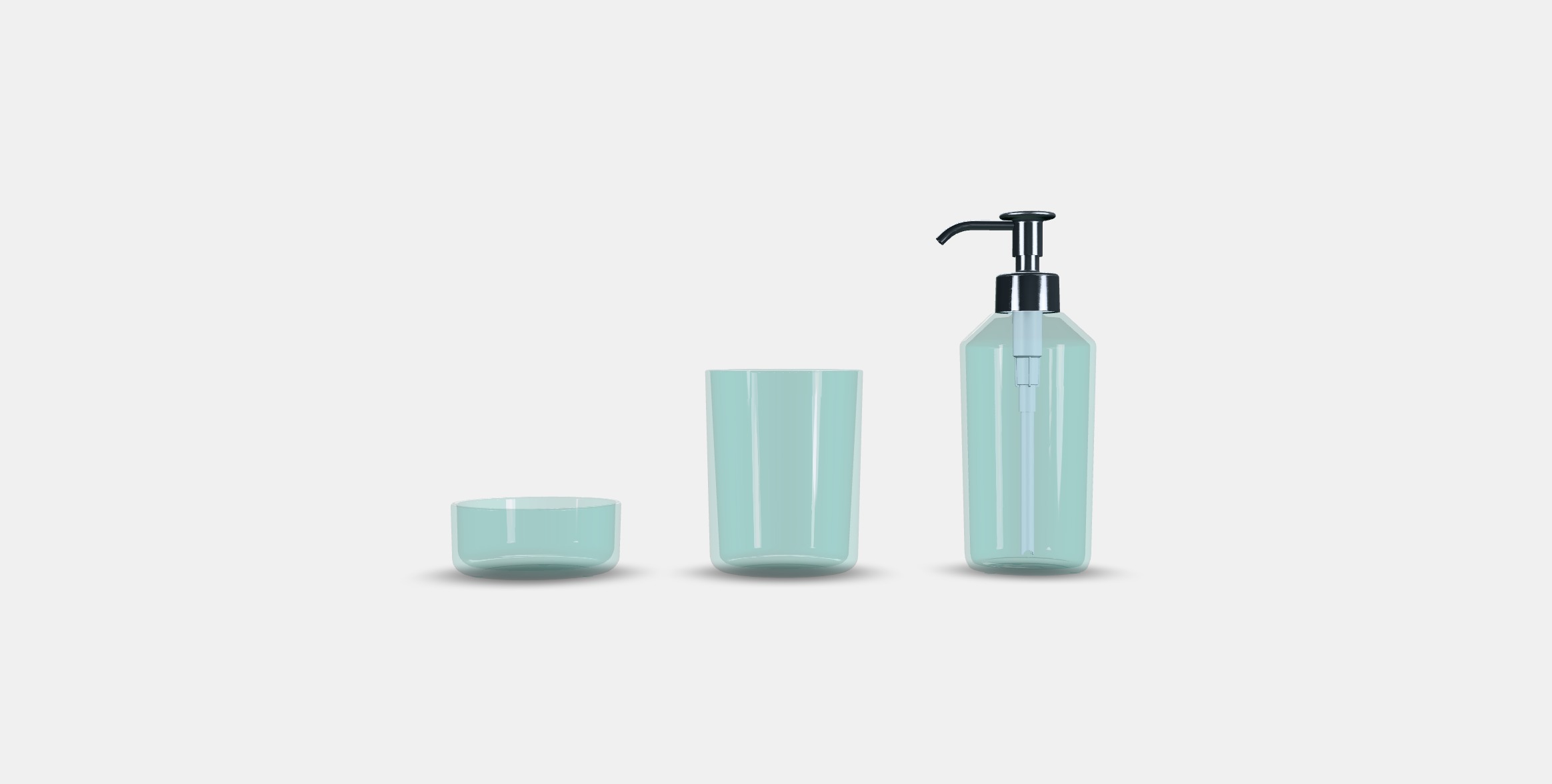 SKISSEN 3-piece bathroom set Low-poly 3D model_14