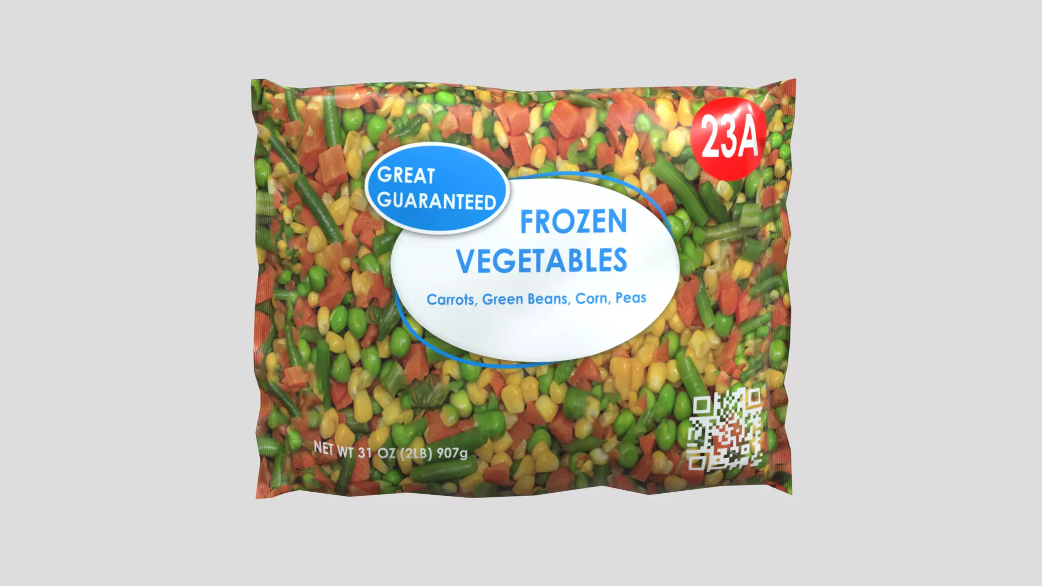 Frozen Vegetables Low Poly Low-poly 3D model