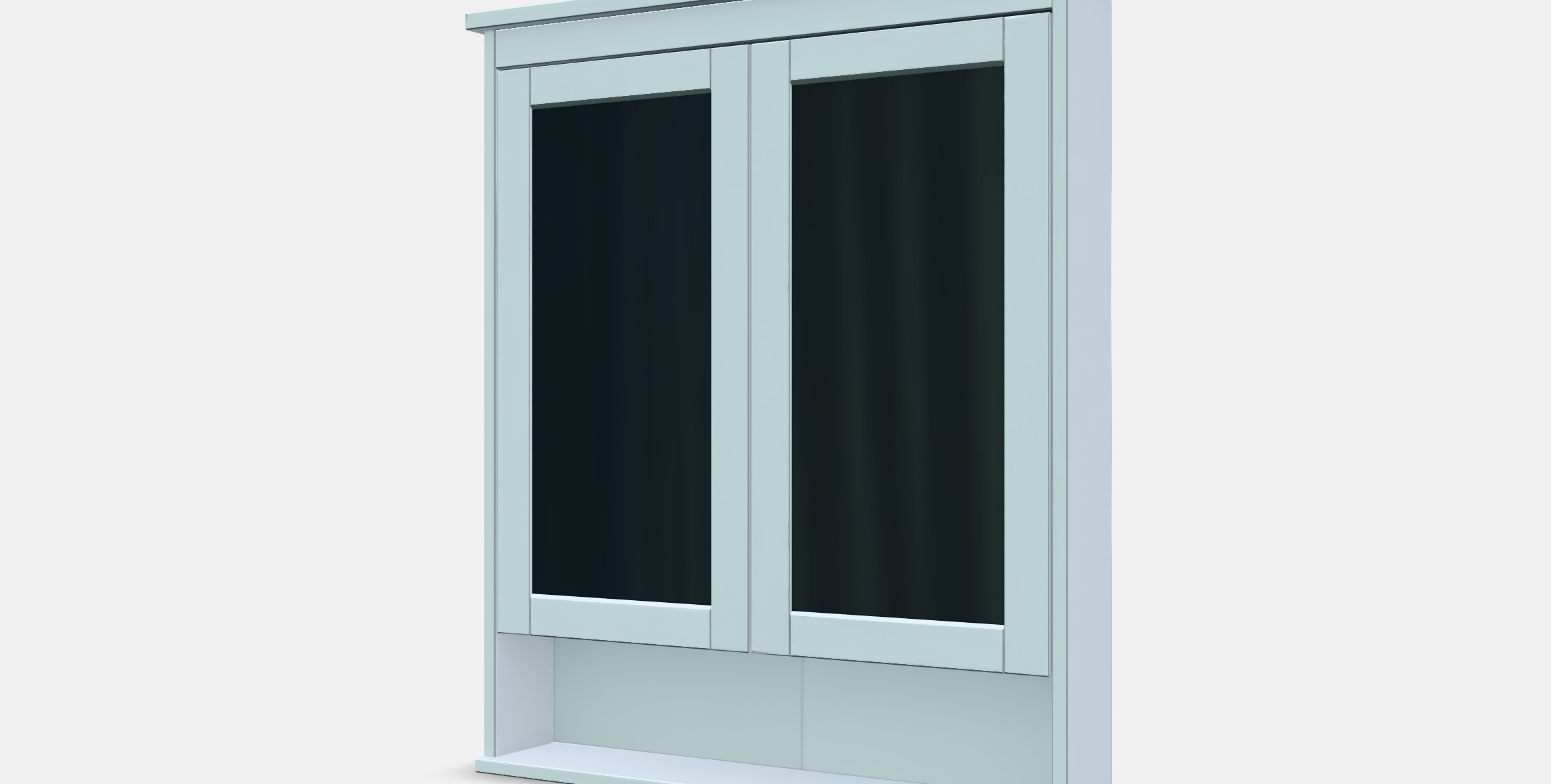 HEMNES Mirror cabinet with 2 doors Low-poly 3D model_13