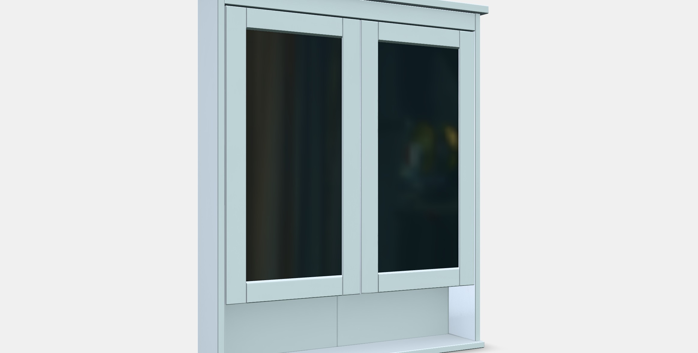HEMNES Mirror cabinet with 2 doors Low-poly 3D model_9