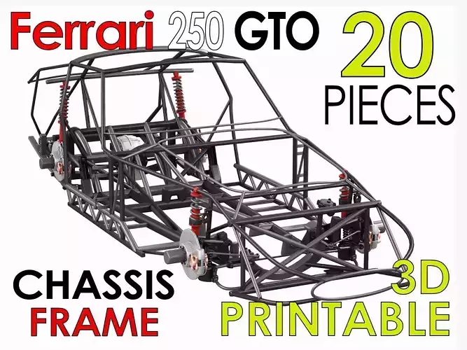 Chassis Frame - Ferrari 250 GTO Kit 3D print model