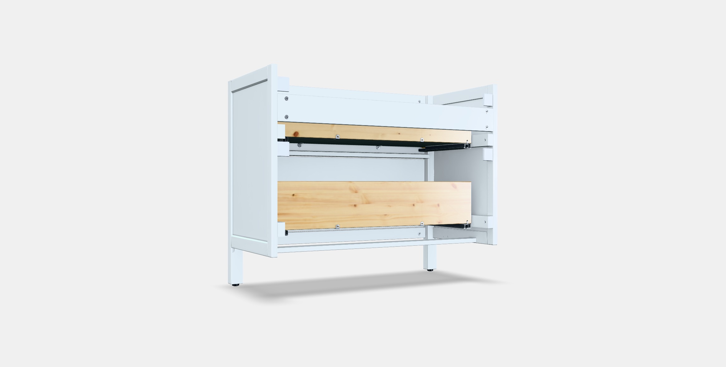 HEMNES Wash-stand with 2 drawers Low-poly 3D model_16